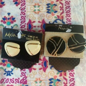 Two pairs of vintage post earrings